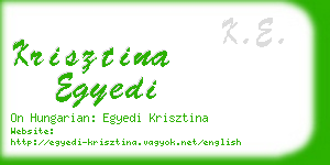 krisztina egyedi business card